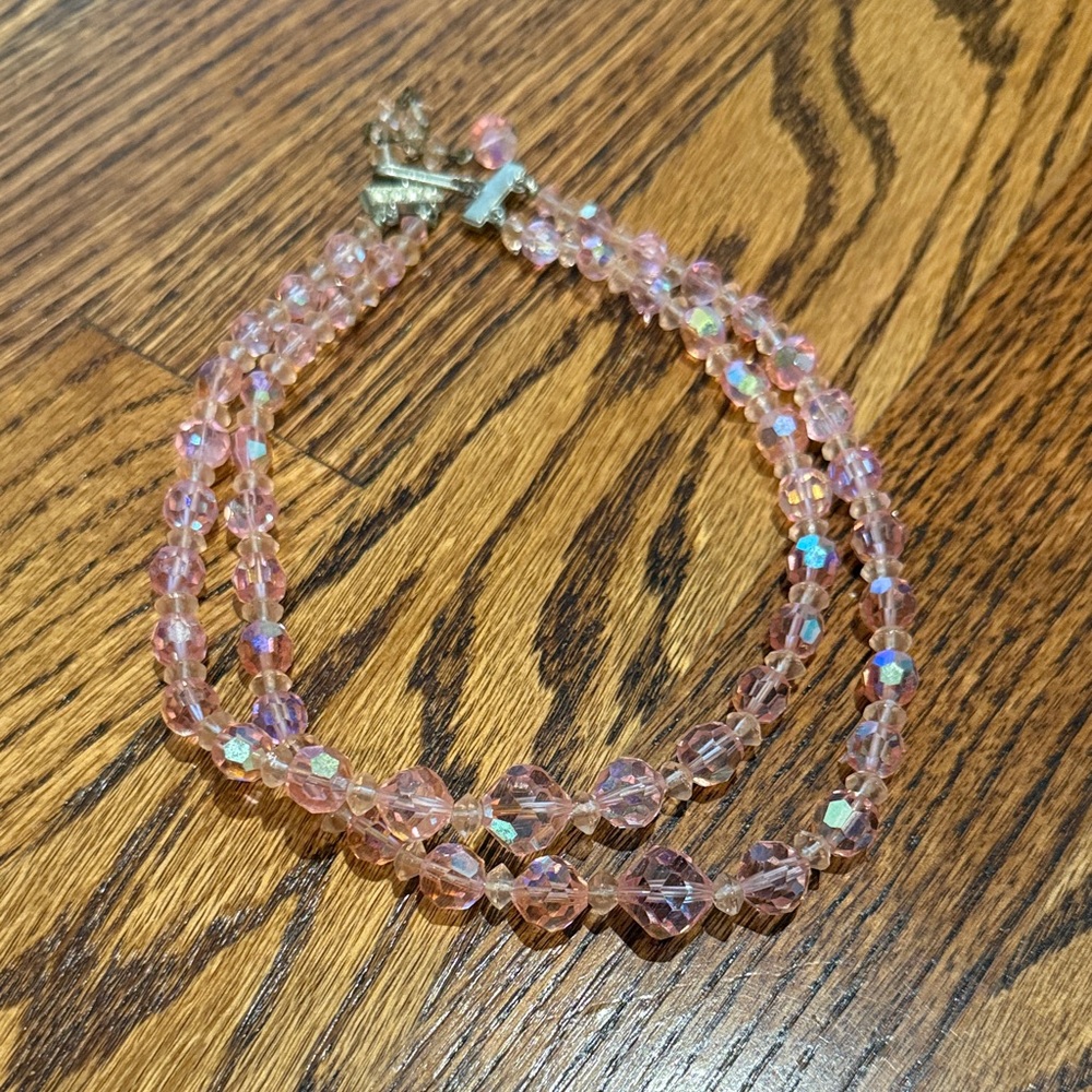 Elegant Pink Beaded Necklace